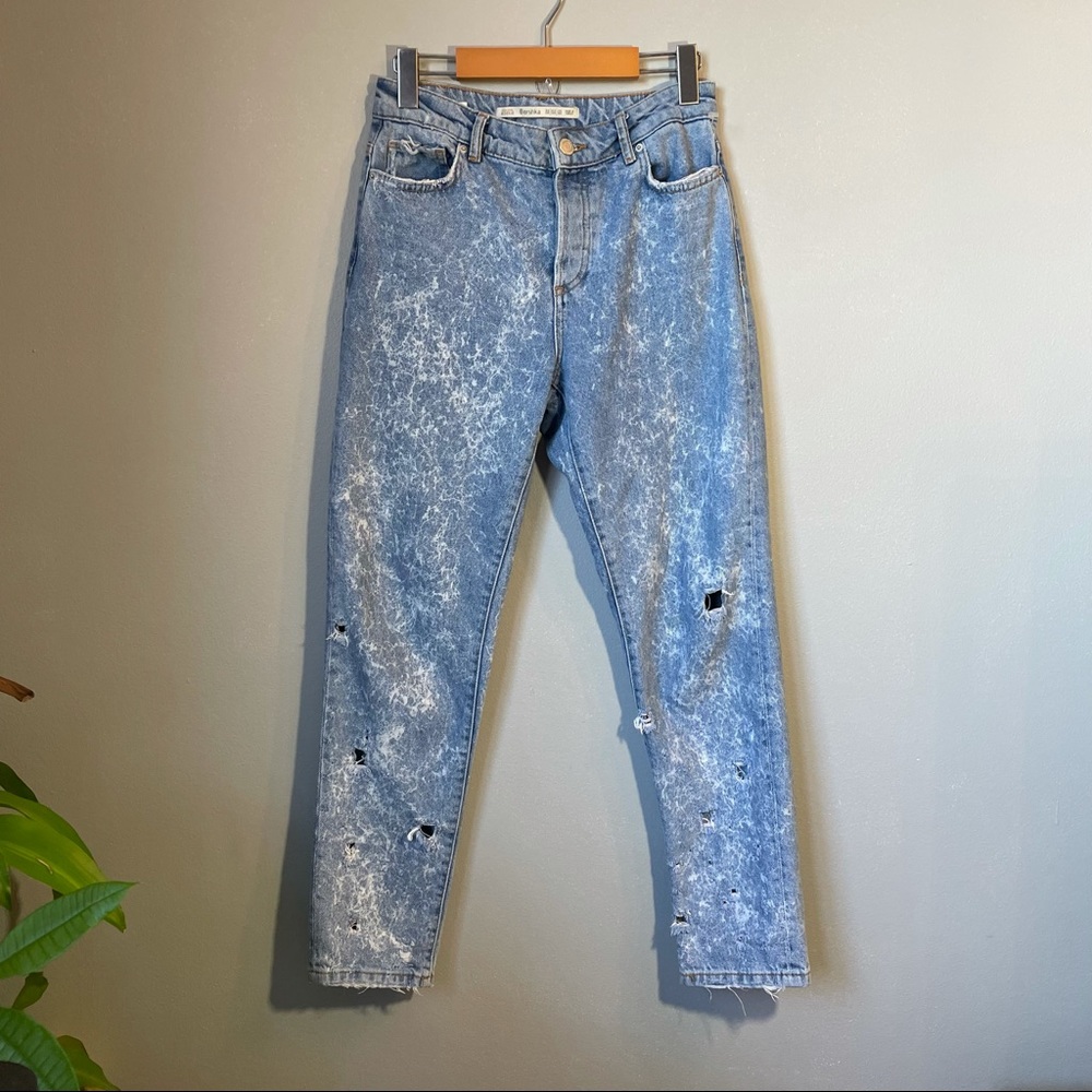 Bershka relax cropped highwaist denim pants